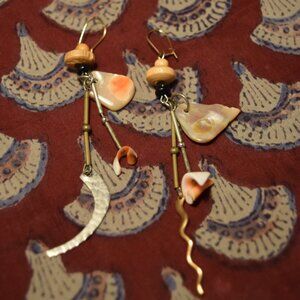 Vintage 80s Handmade Dangle Earrings